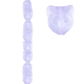 12x12mm Alexandrite Purple/Blue Transparent Cat Face Czech Glass Beads from Raven's Journey