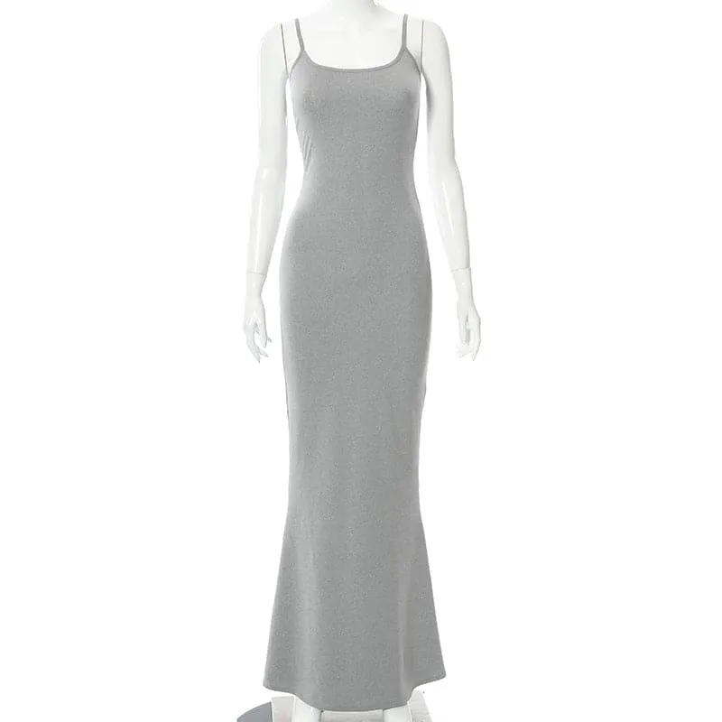 Adogirl Sexy Spahgetti Strap Maxi Dress
