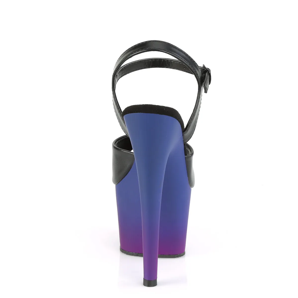 ADORE-709BP Black & Purple Ankle Peep Toe High Heel
