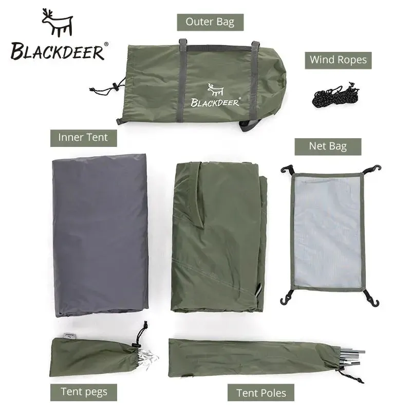 Archeos Backpacking 4 Seasons Tent by Blackdeer (2-3 People Tent) - Ultimate Beach Shelter
