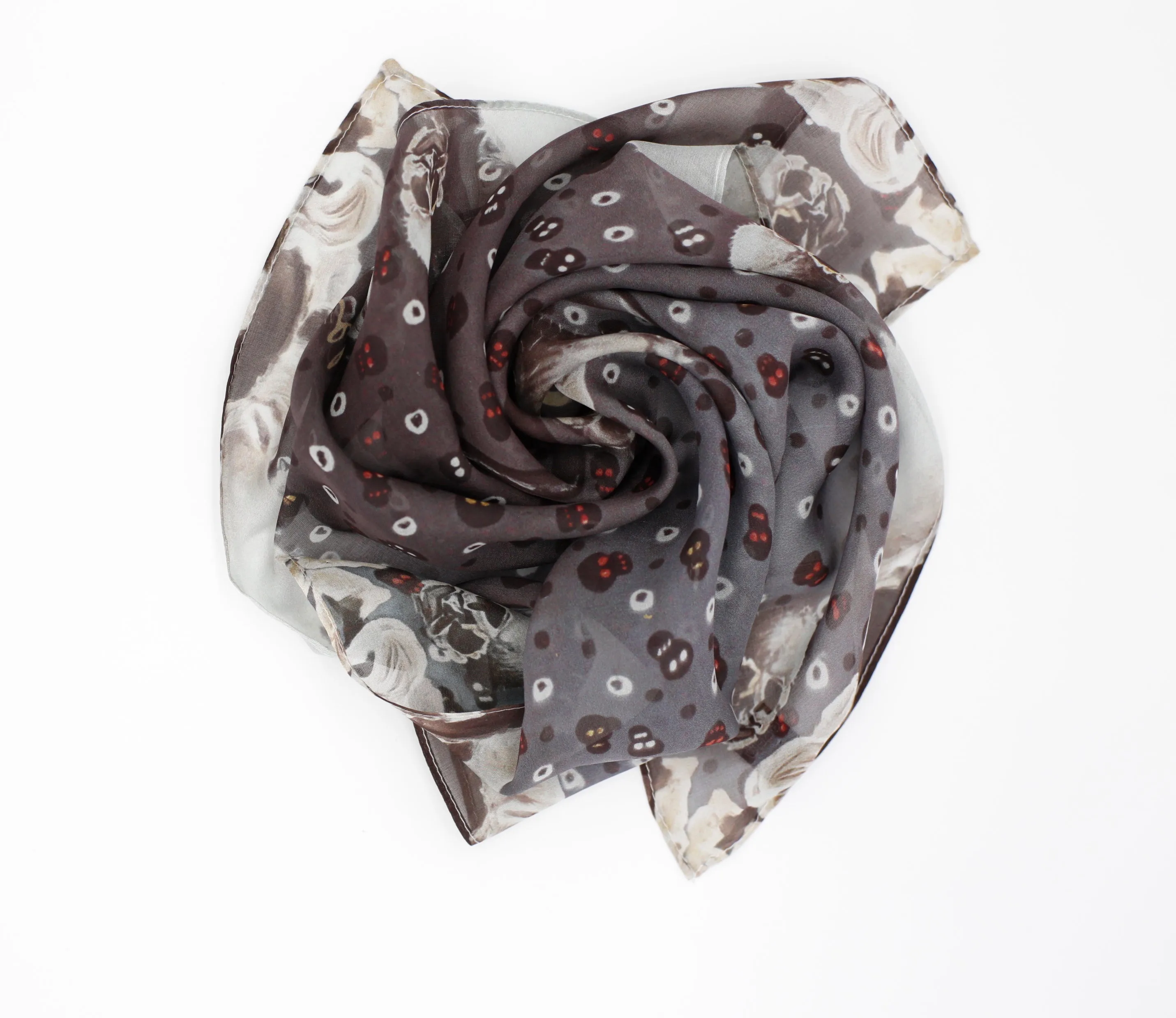 BARE BONES Snapping-Dragon Skull Neckerchief Scarf