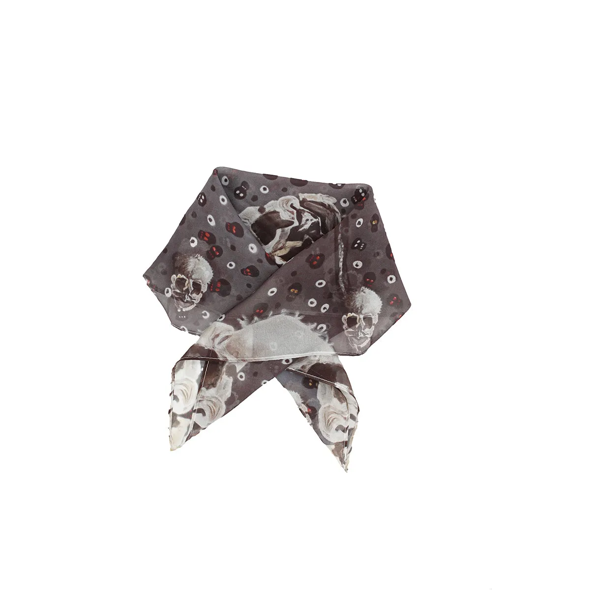 BARE BONES Snapping-Dragon Skull Neckerchief Scarf