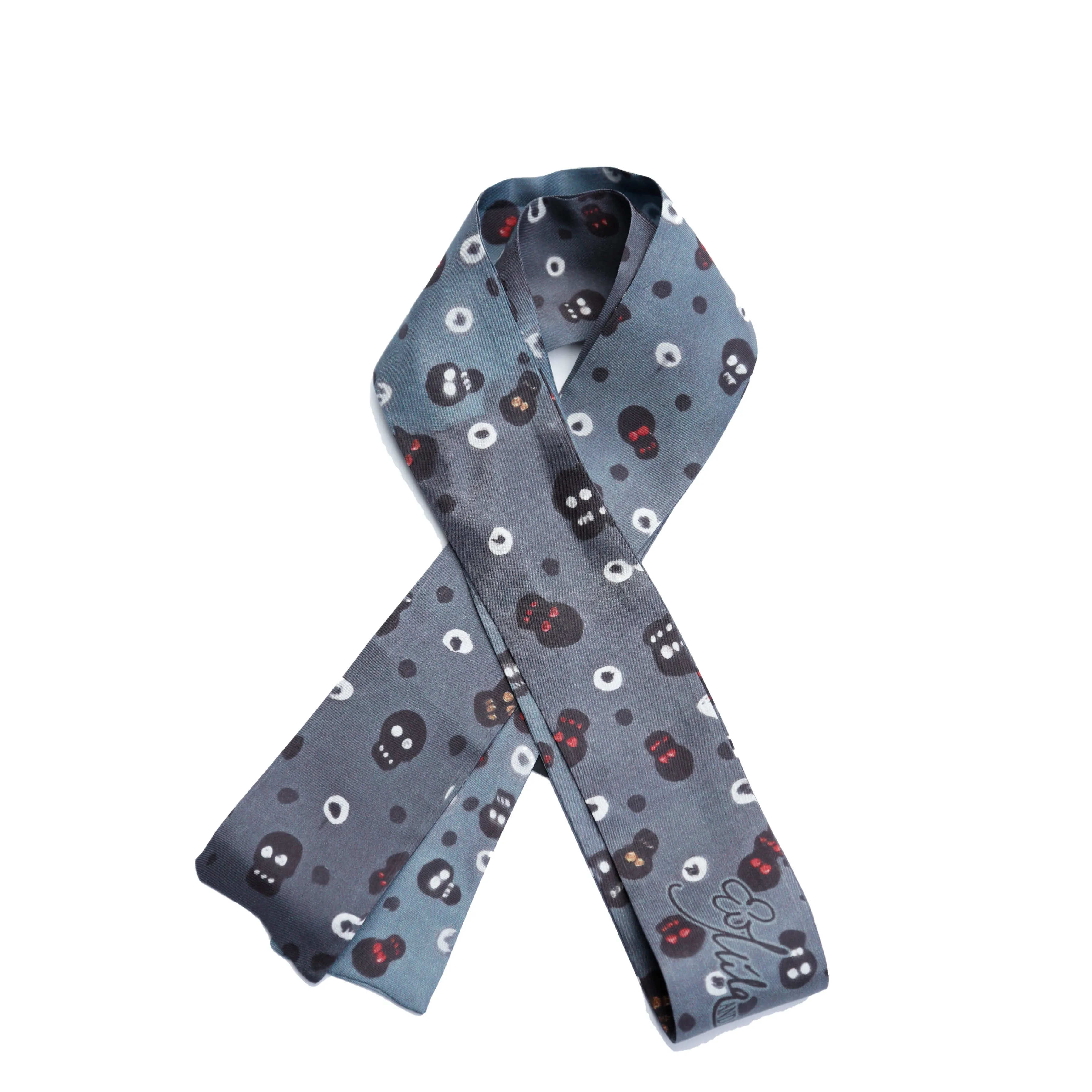 BARE BONES Snapping-Dragon Skull Neckerchief Scarf