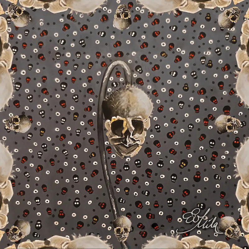 BARE BONES Snapping-Dragon Skull Neckerchief Scarf