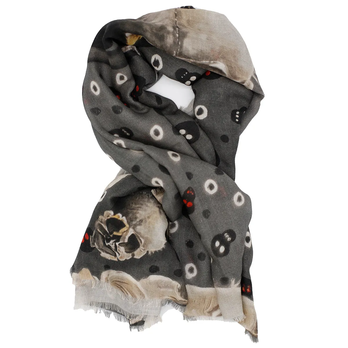 BARE BONES Snapping-Dragon Skull Neckerchief Scarf
