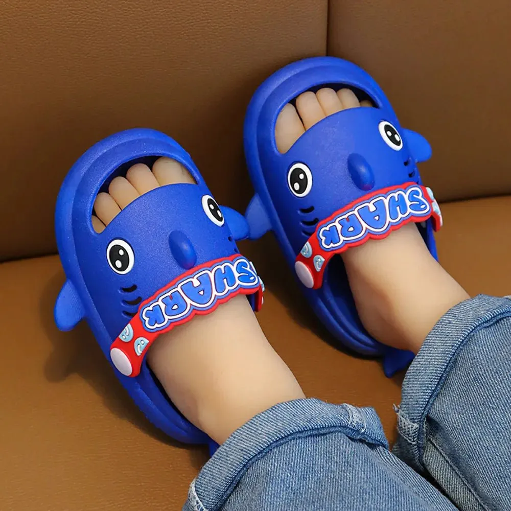 Blue Shark Slip on Clogs, Summer/Monsoon/ Beach Footwear for Toddlers and Kids, Unisex