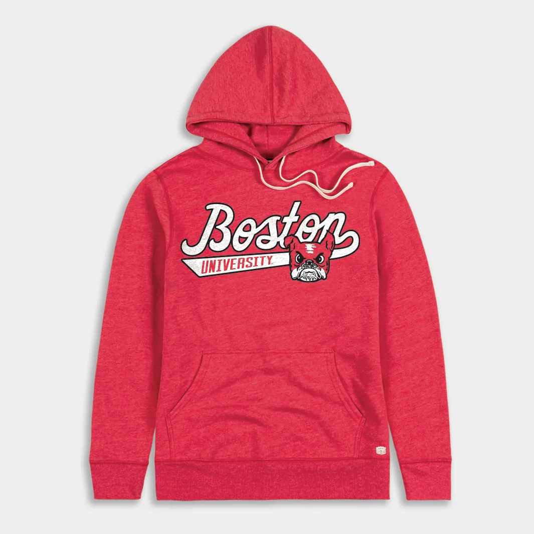 Boston University Terriers Vintage Logo and Script Hoodie