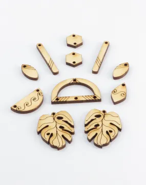 Coastal Foliage, Jewelry Pop Outs (1 panel, 11pcs/ea)