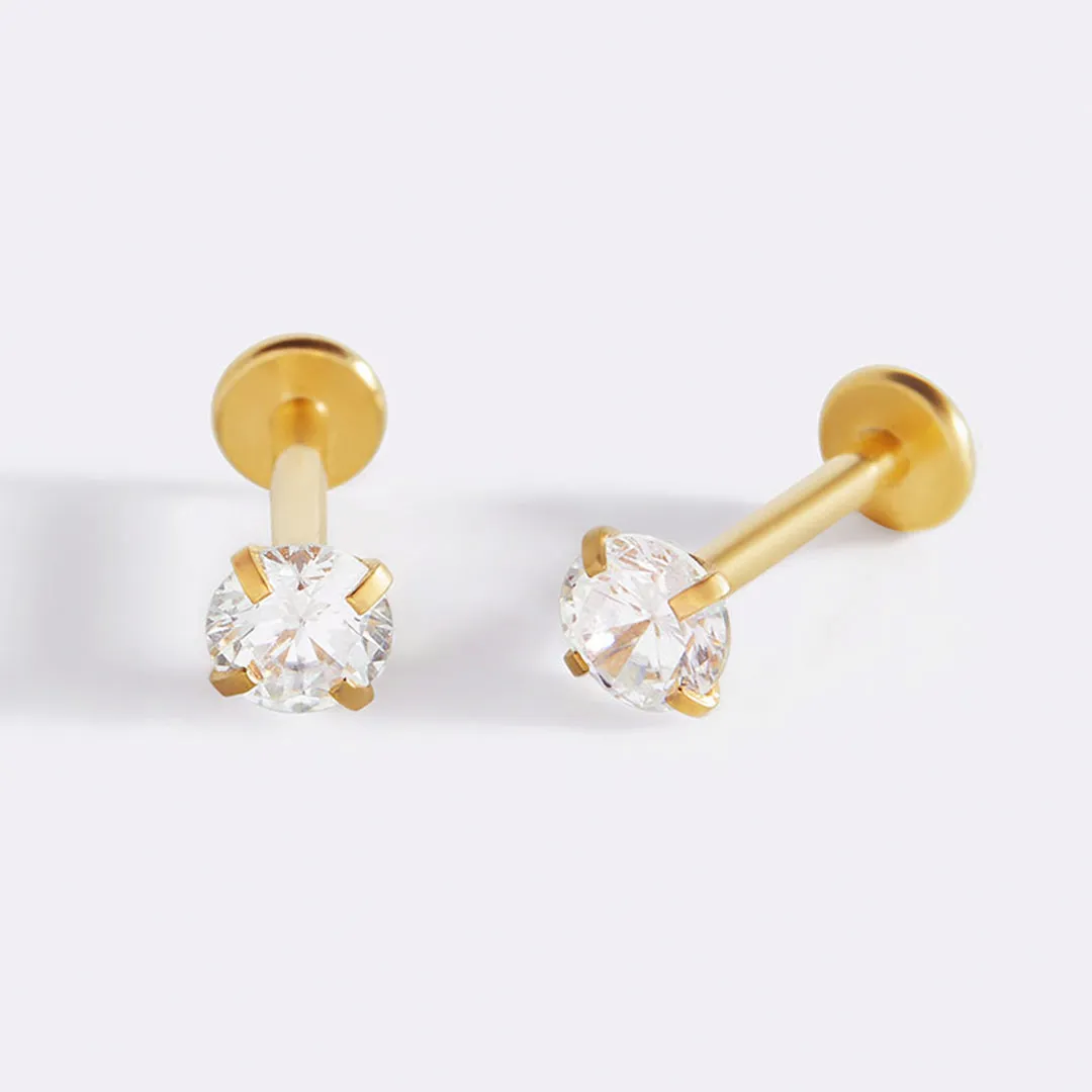 Crystal Sleeper Earrings | 18g