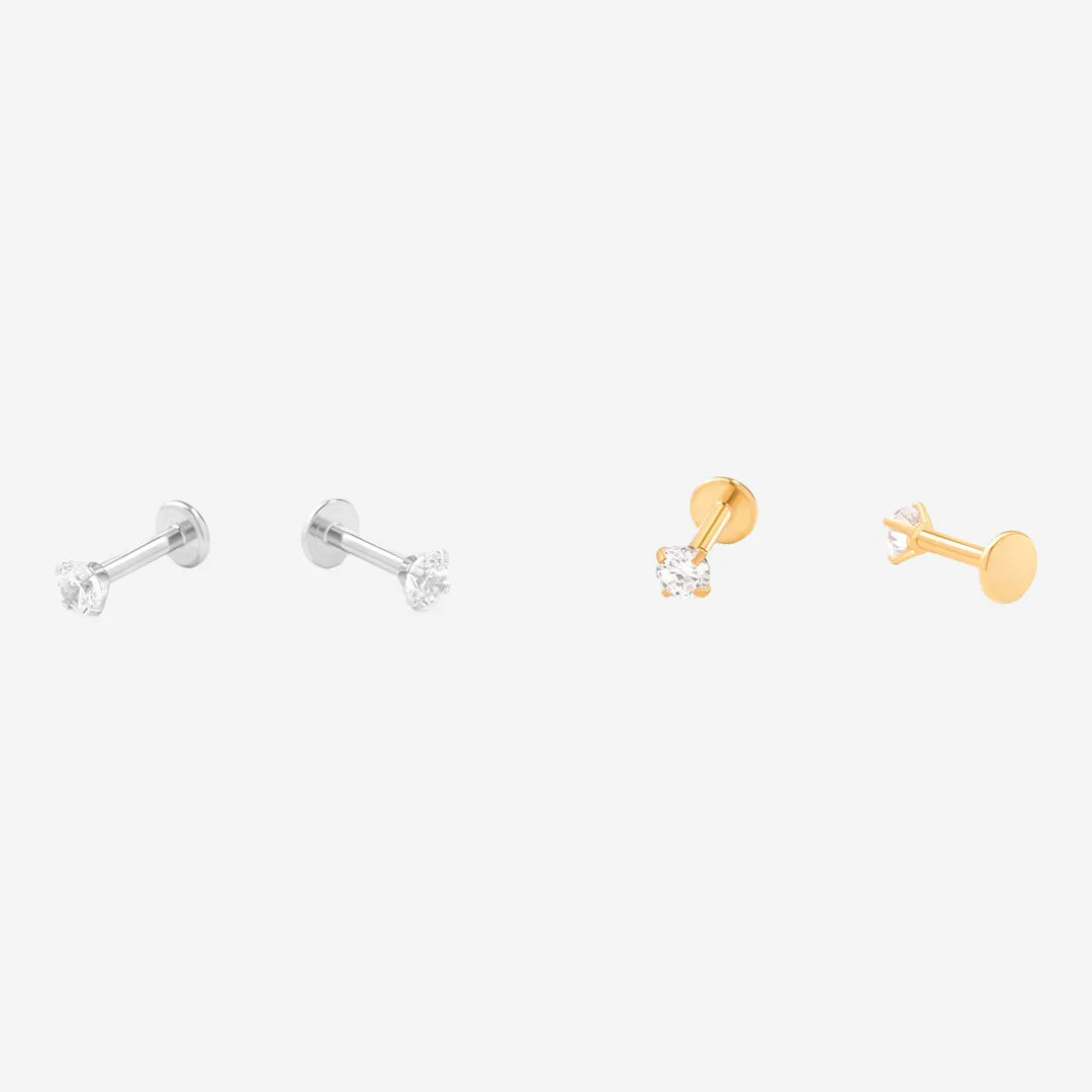 Crystal Sleeper Earrings | 18g