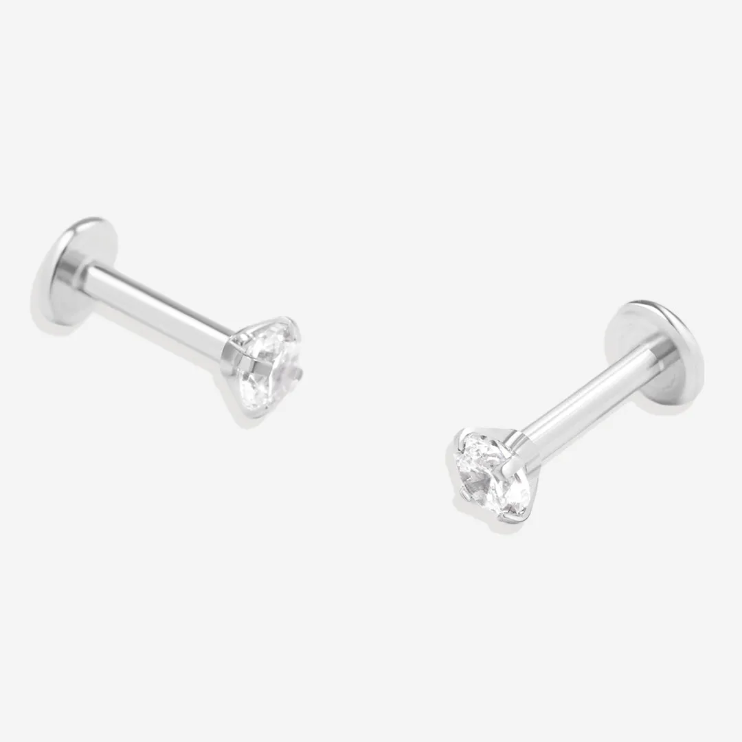 Crystal Sleeper Earrings | 18g