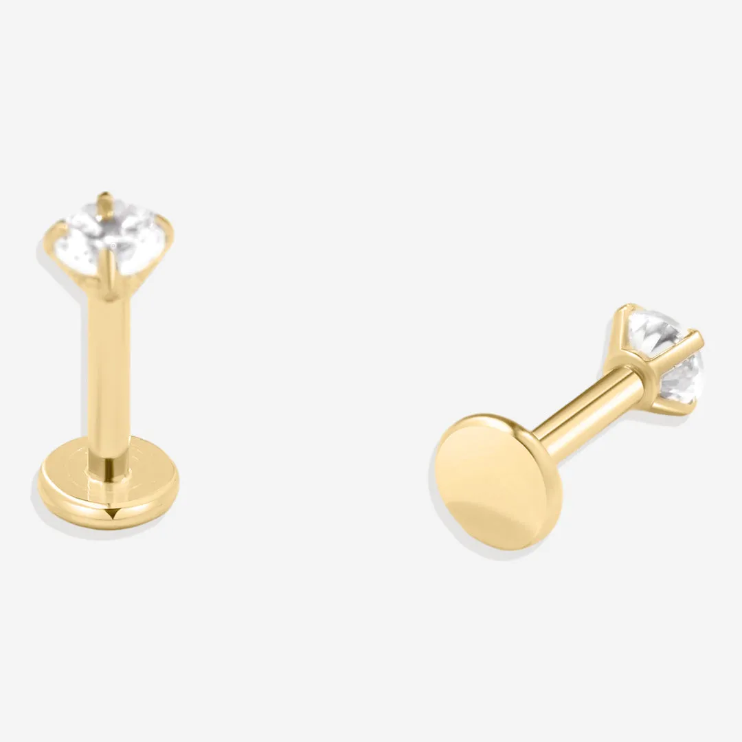 Crystal Sleeper Earrings | 18g