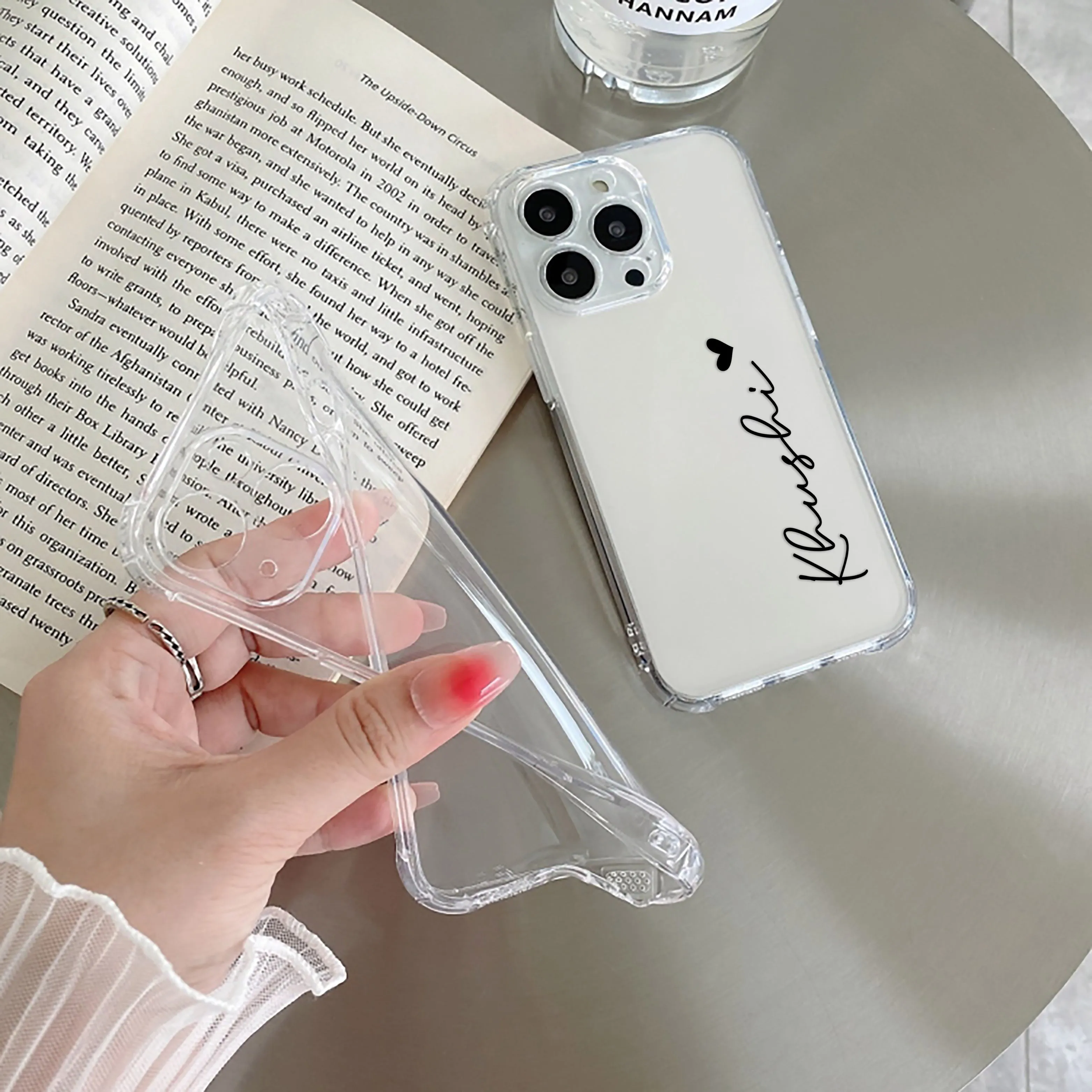 Customize Name Transparent Silicon Case For Motorola