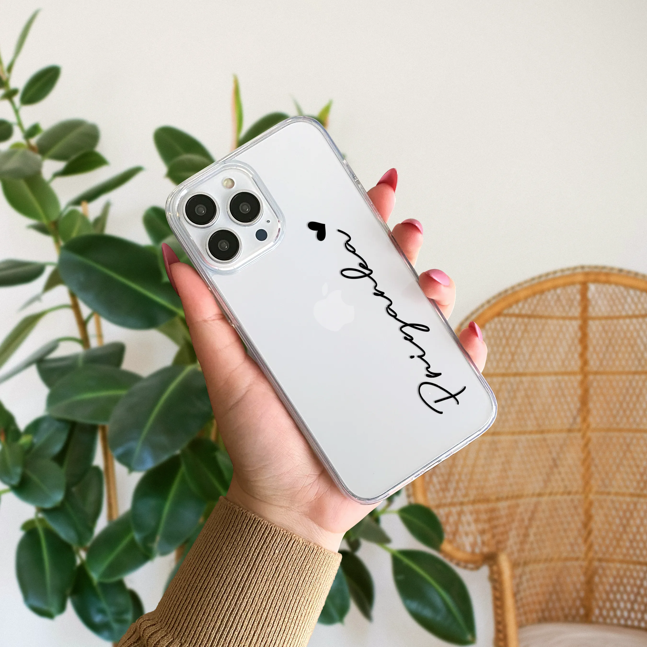 Customize Name Transparent Silicon Case For Motorola