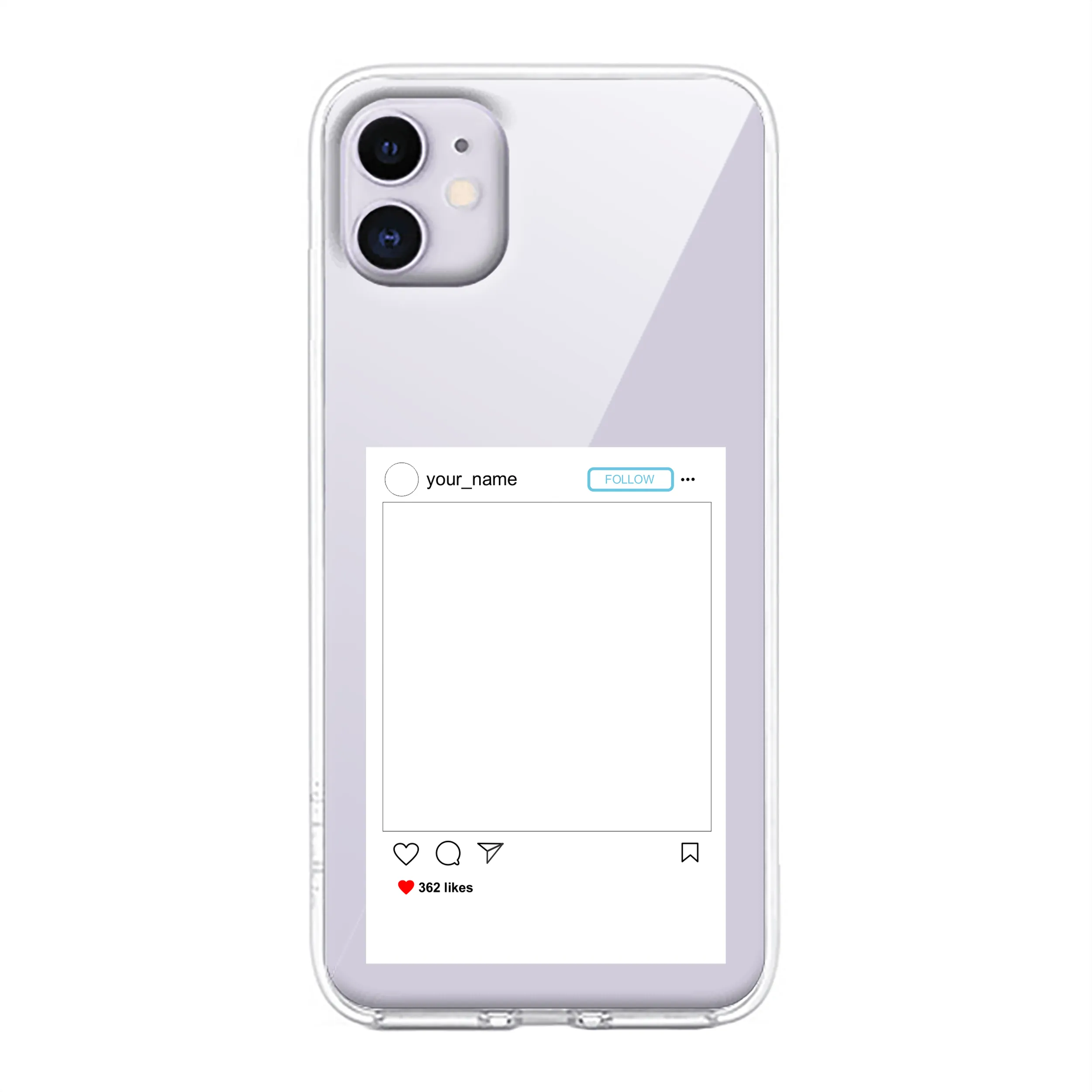 Customize Photo With Name  Transparent Silicon Case For IPhone
