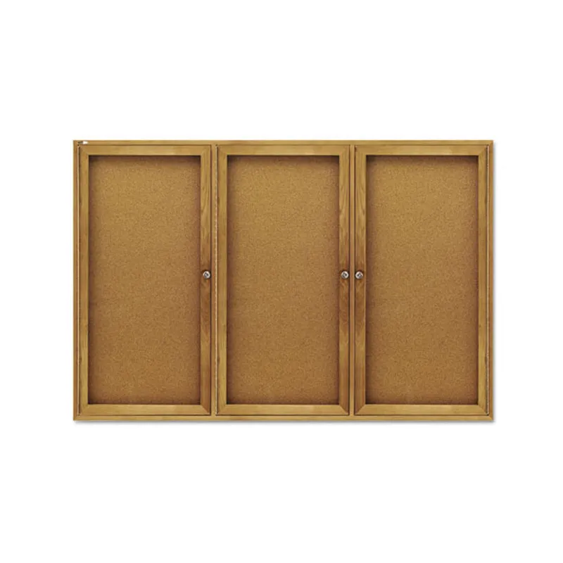 Enclosed Indoor Cork Bulletin Board w/ Doors