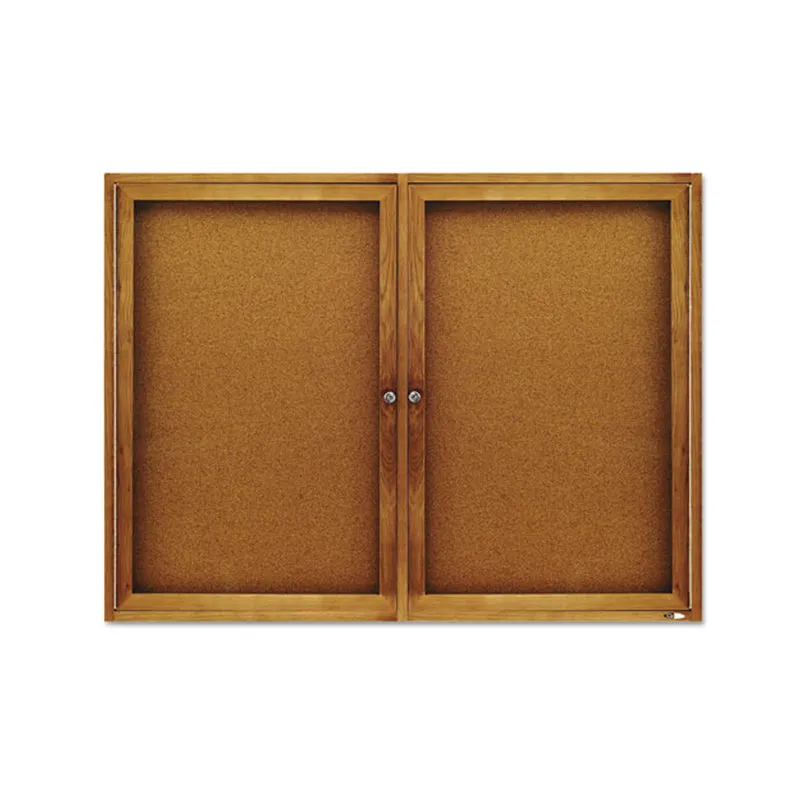 Enclosed Indoor Cork Bulletin Board w/ Doors