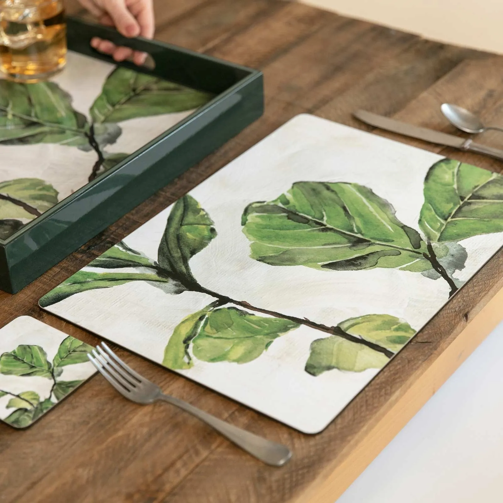 Fiddle Leaf Fig Art Placemats - Set of 4