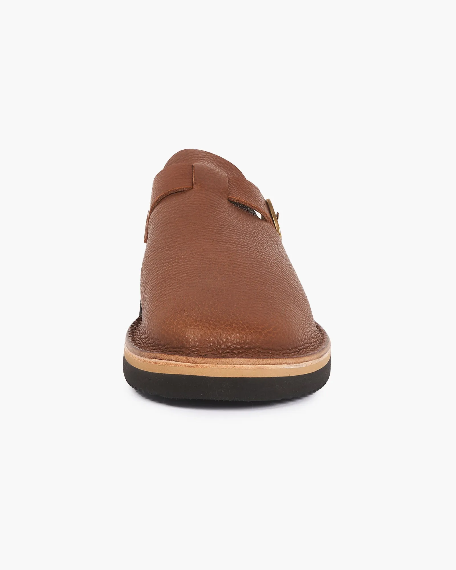 Fracap D100 Sabot Toscano Calf Leather Sandals - Cotto / Prunella Black Sole