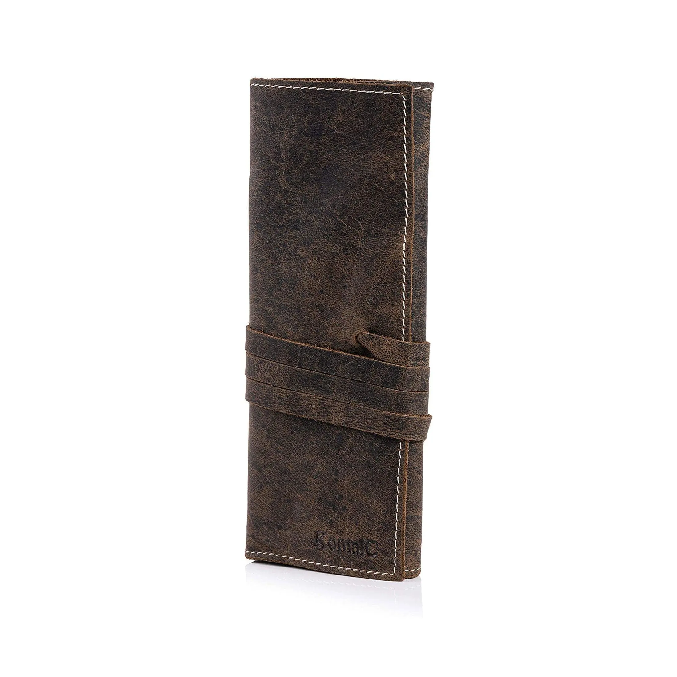 Genuine Leather Pen case Pencil holder leather stationary pouch for students and artists- Pen Pencil Roll Case pouch