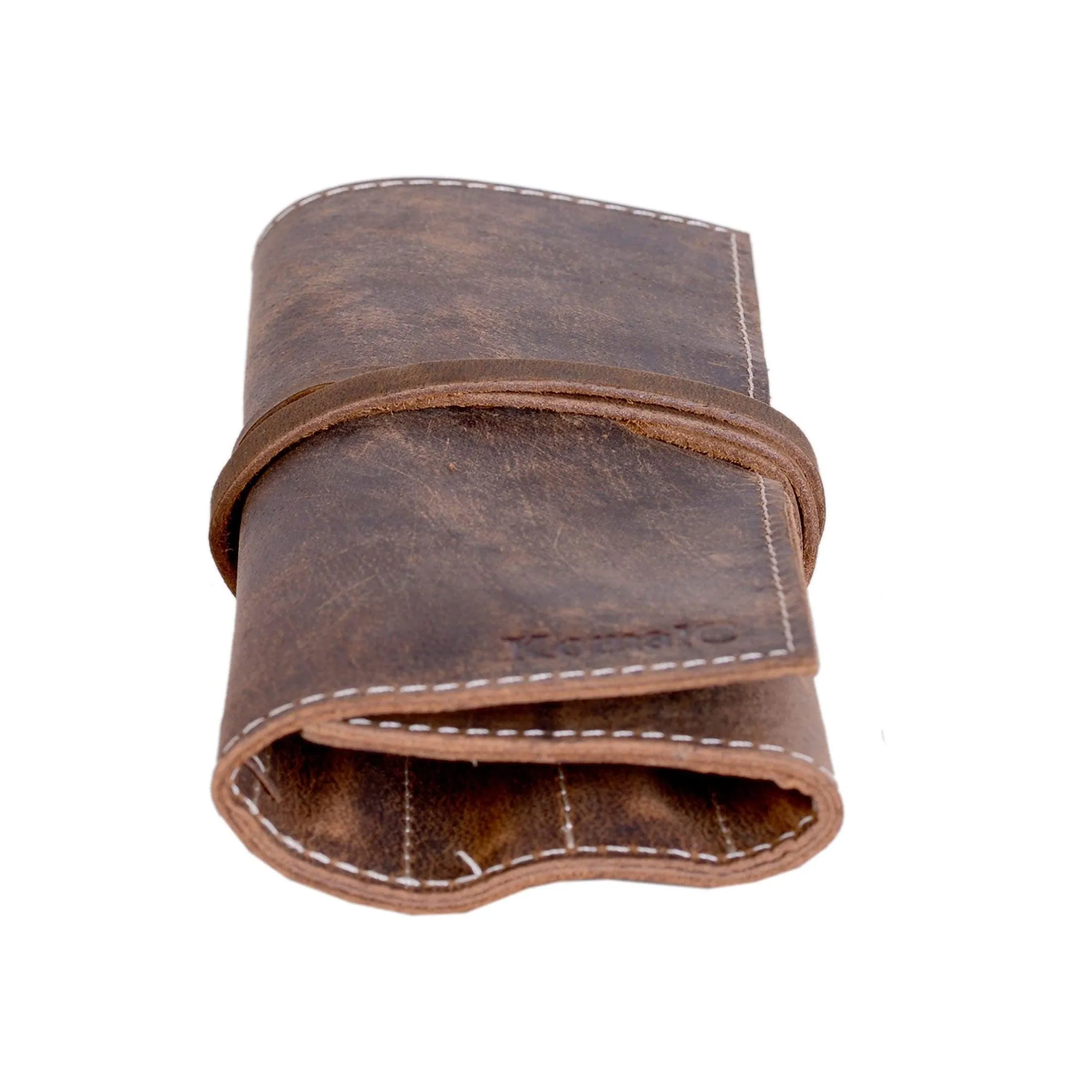 Genuine Leather Pen case Pencil holder leather stationary pouch for students and artists- Pen Pencil Roll Case pouch