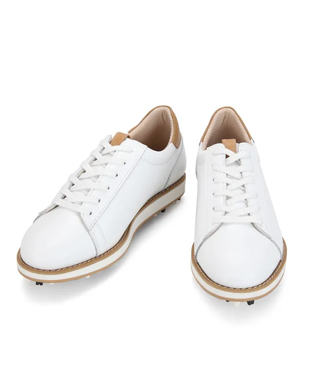 Giclee Unisex Classy Daily Prayer Premium Leather Golf Shoes - White