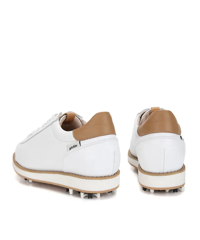 Giclee Unisex Classy Daily Prayer Premium Leather Golf Shoes - White