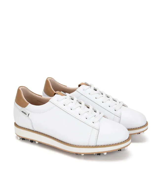 Giclee Unisex Classy Daily Prayer Premium Leather Golf Shoes - White