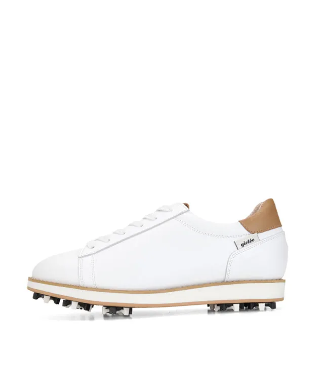 Giclee Unisex Classy Daily Prayer Premium Leather Golf Shoes - White