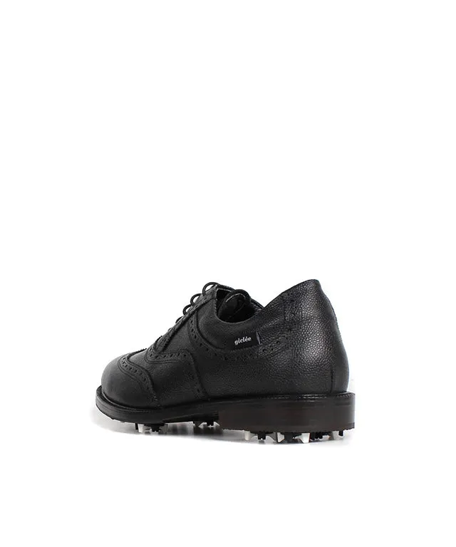 Giclee Unisex Classy Premium Leather Golf Shoes- Black