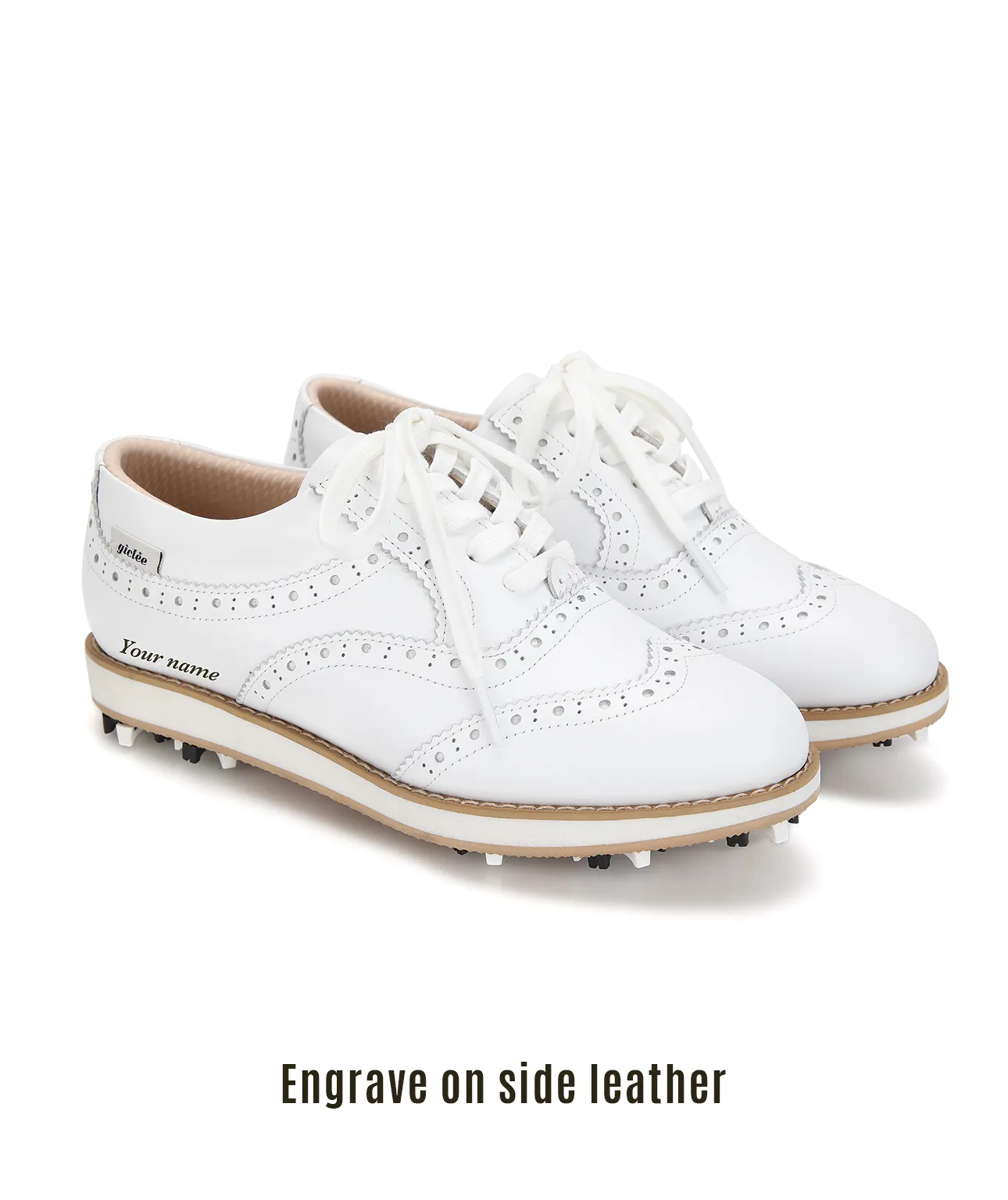 Giclee Unisex Classy Premium Leather Golf Shoes- Black