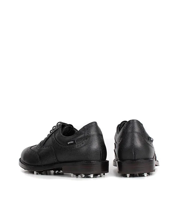 Giclee Unisex Classy Premium Leather Golf Shoes- Black