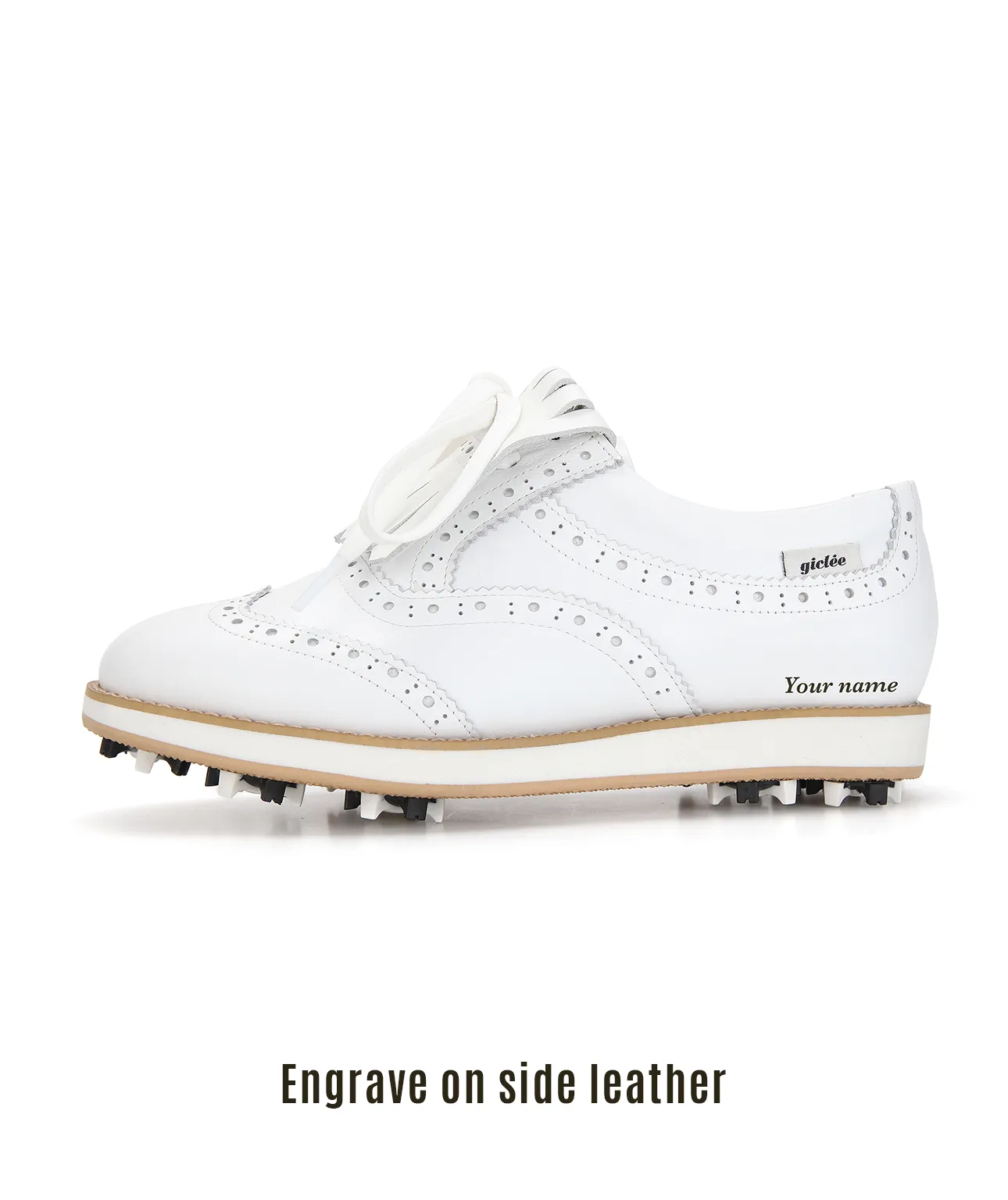 Giclee Unisex Classy Premium Leather Golf Shoes- Black