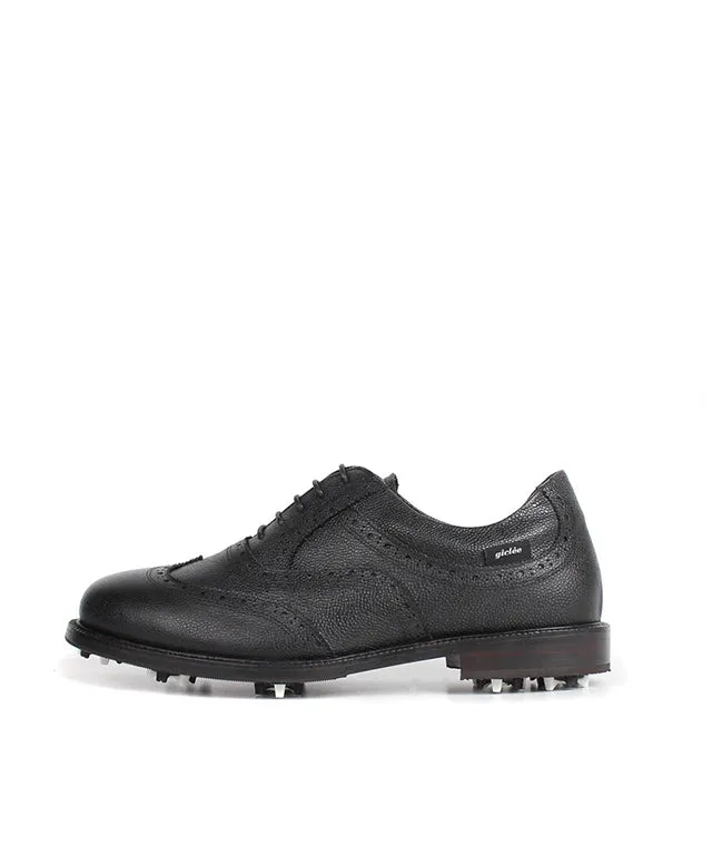 Giclee Unisex Classy Premium Leather Golf Shoes- Black