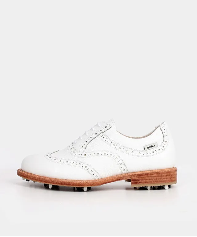 Giclee Unisex Classy Premium Leather Golf Shoes - White