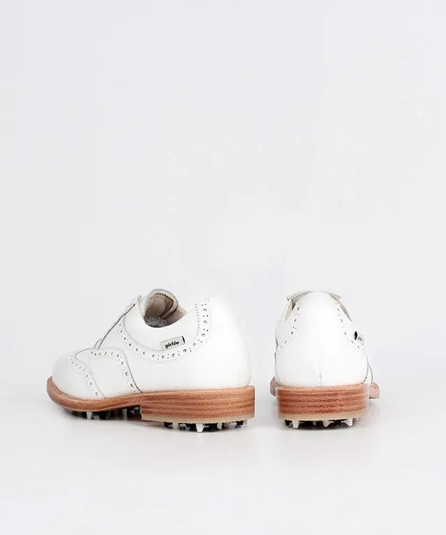 Giclee Unisex Classy Premium Leather Golf Shoes - White