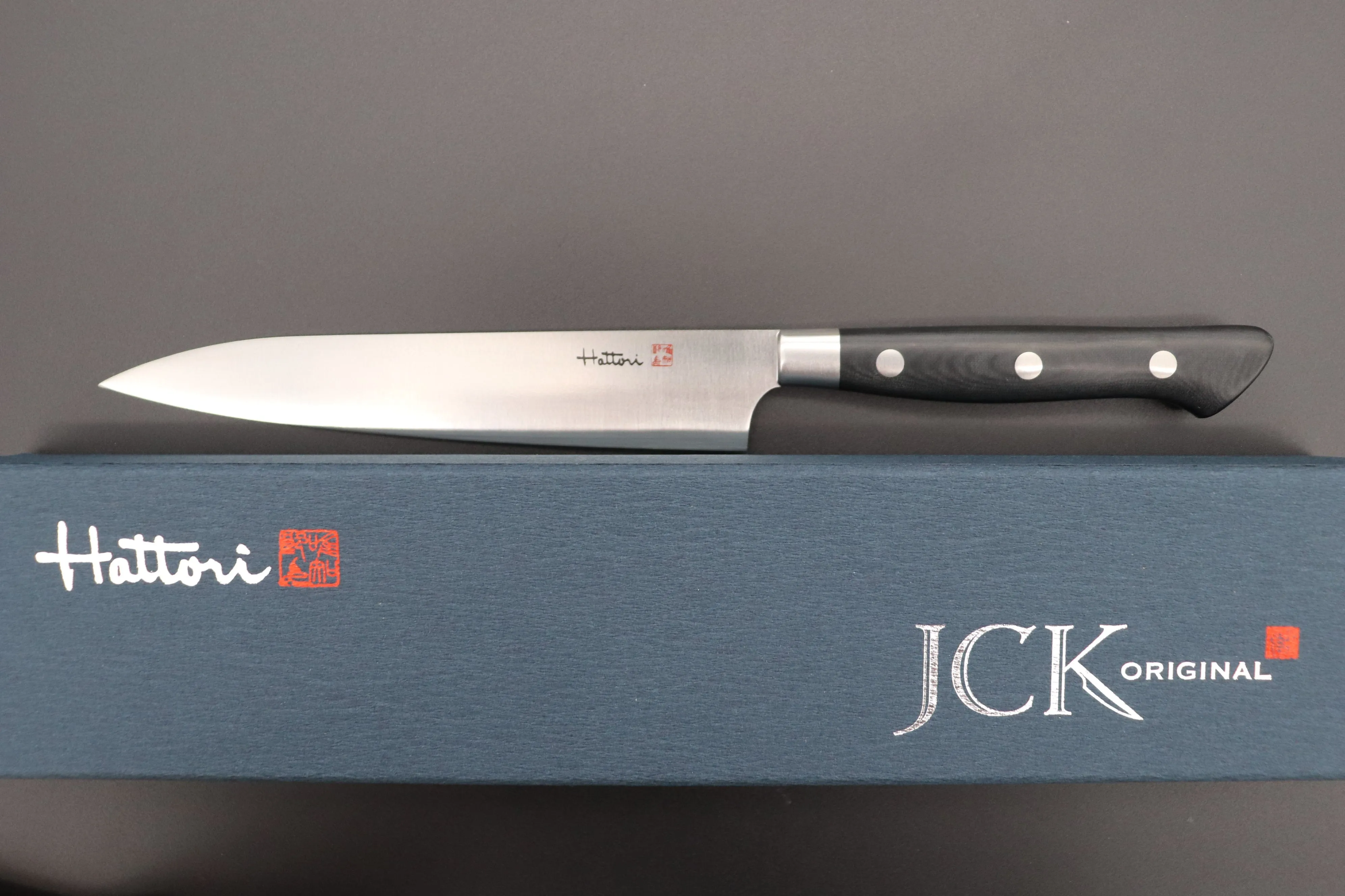 Hattori Forums FH Series Petty (120mm and 150mm, Black Linen Micarta Handle)