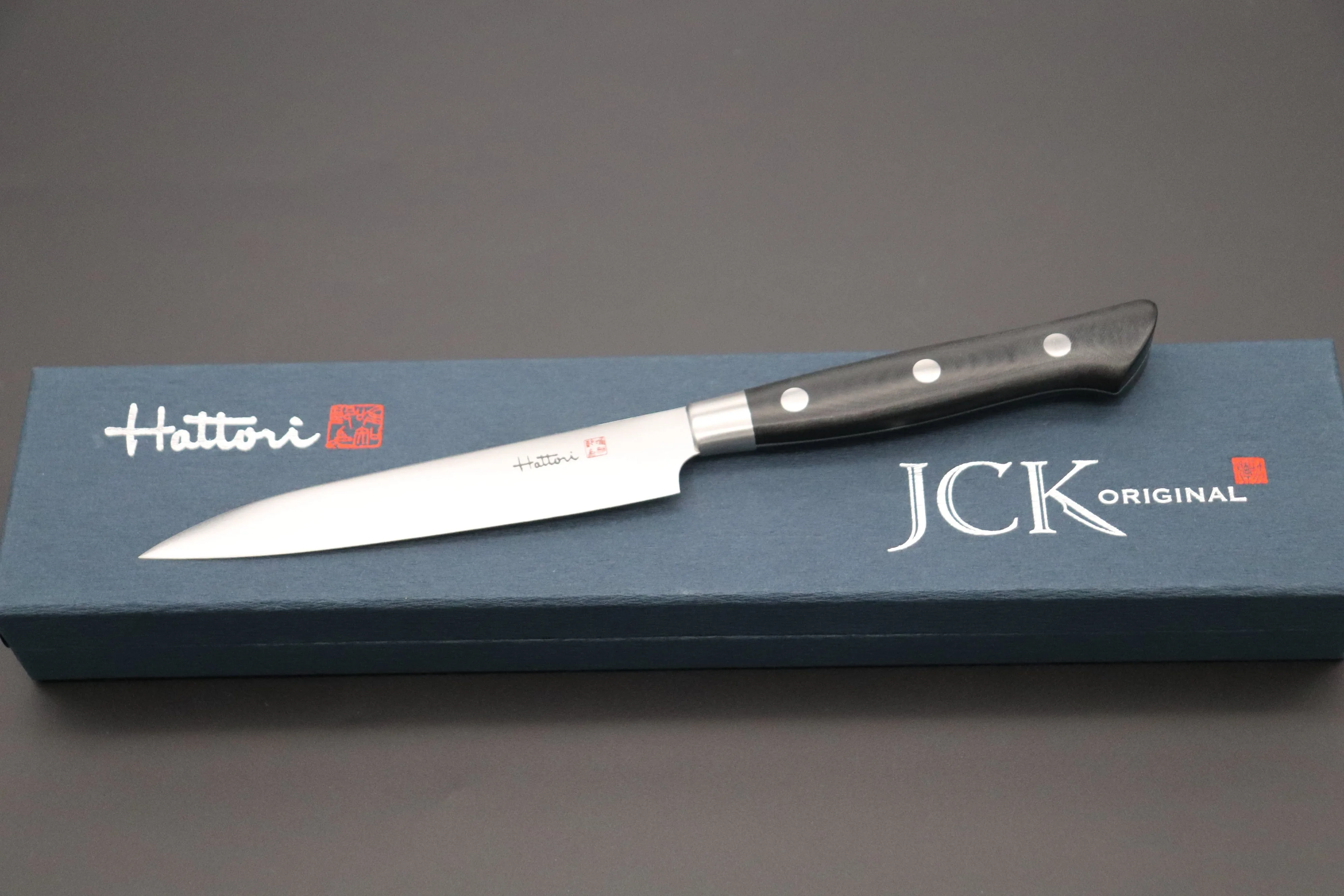 Hattori Forums FH Series Petty (120mm and 150mm, Black Linen Micarta Handle)