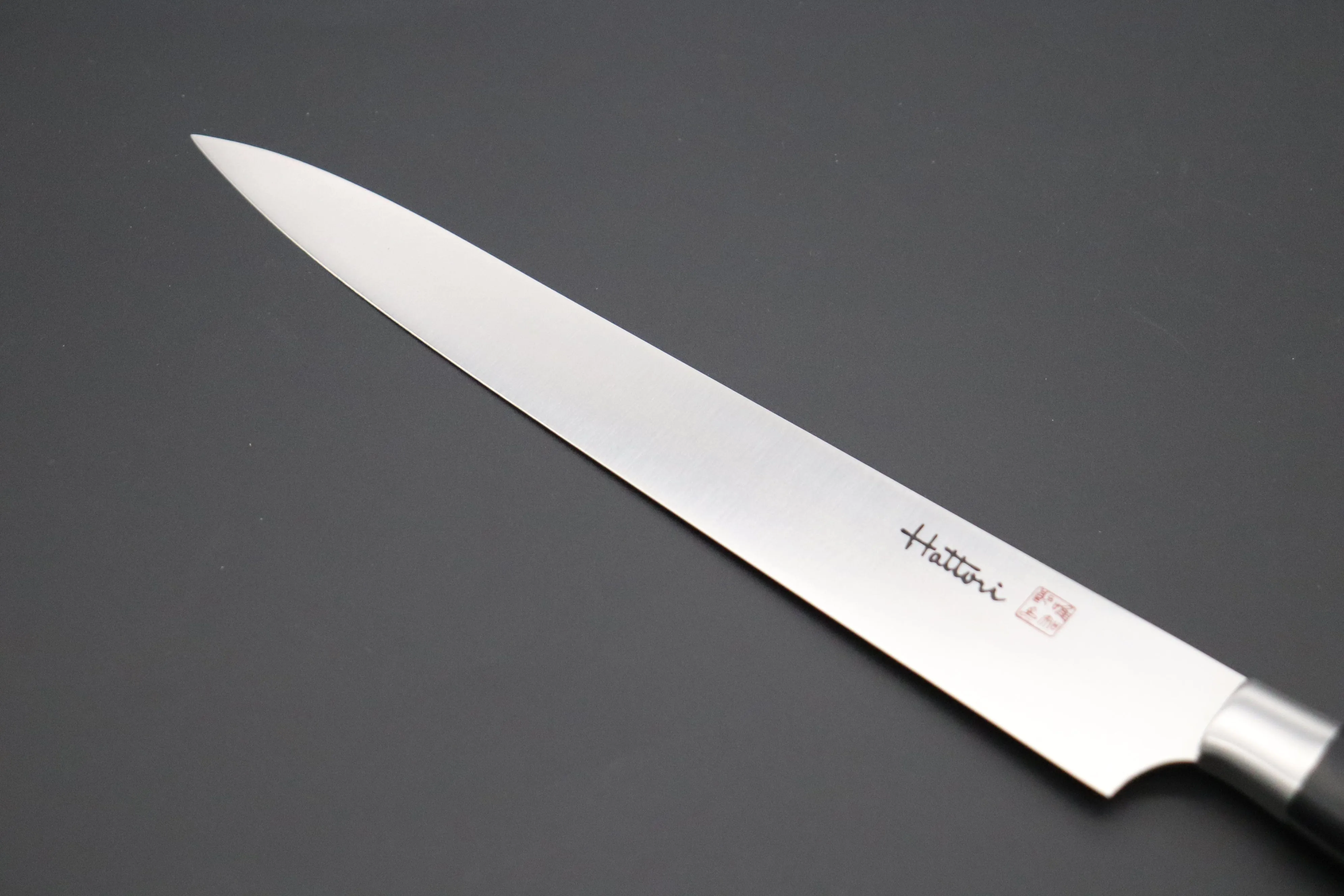 Hattori Forums FH Series Sujihiki (230mm to 300mm, 3 sizes, Black Linen Micarta Handle)