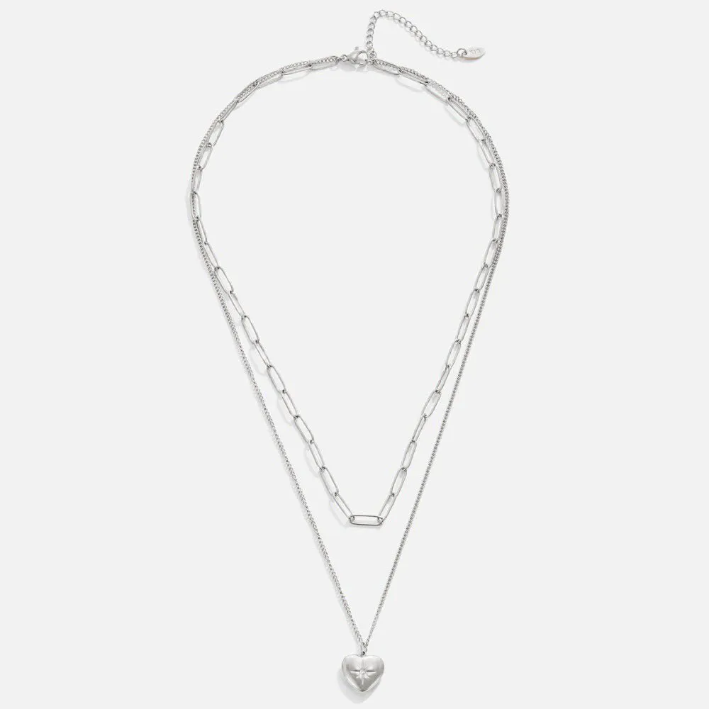 Heart & Paperclip Necklace