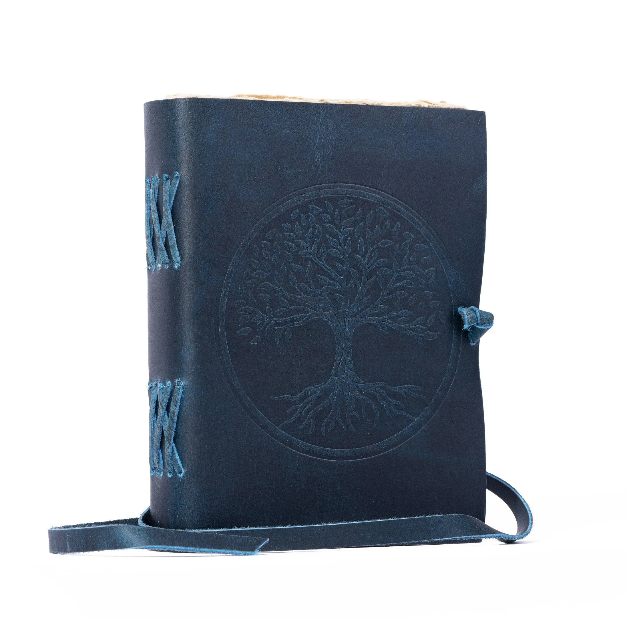 Leather Journal 8 x 6-inch Antique Handmade Lined Deckle Edge Vintage Paper Tree of Life Leather Journal/Writing Notebook Diary Men & Women, Writing pad Gift for Artist, Sketch