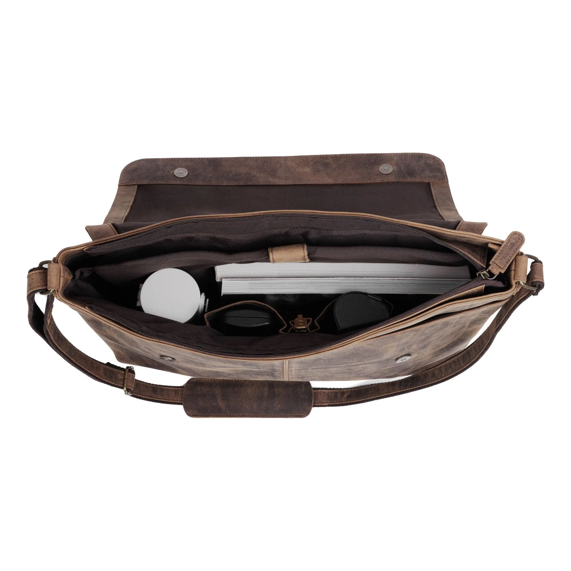 Leather messenger 18 inch satchel laptop briefcase for men and women best handmade buffalo college office computer bag