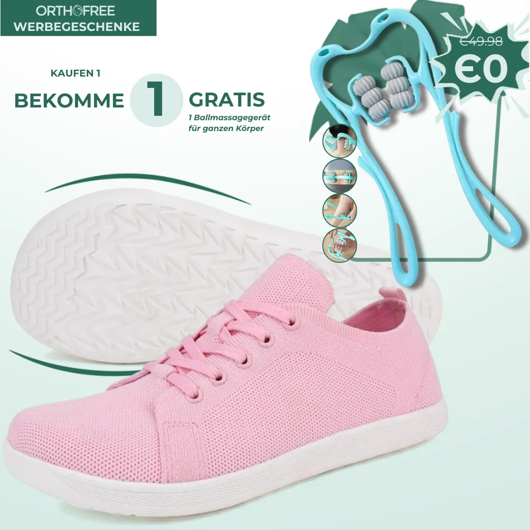 Lorry Vamp Barfuschuhe Knit Rosa - Laufwunder und Handgenuss