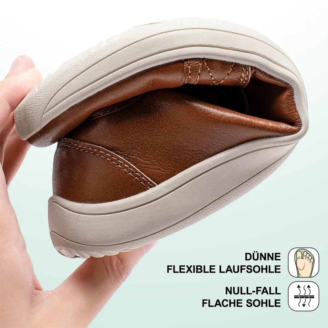 Lorry Vamp Barfuschuhe Leder Braun - Laufschuh-Glück und Handmassage-Magie