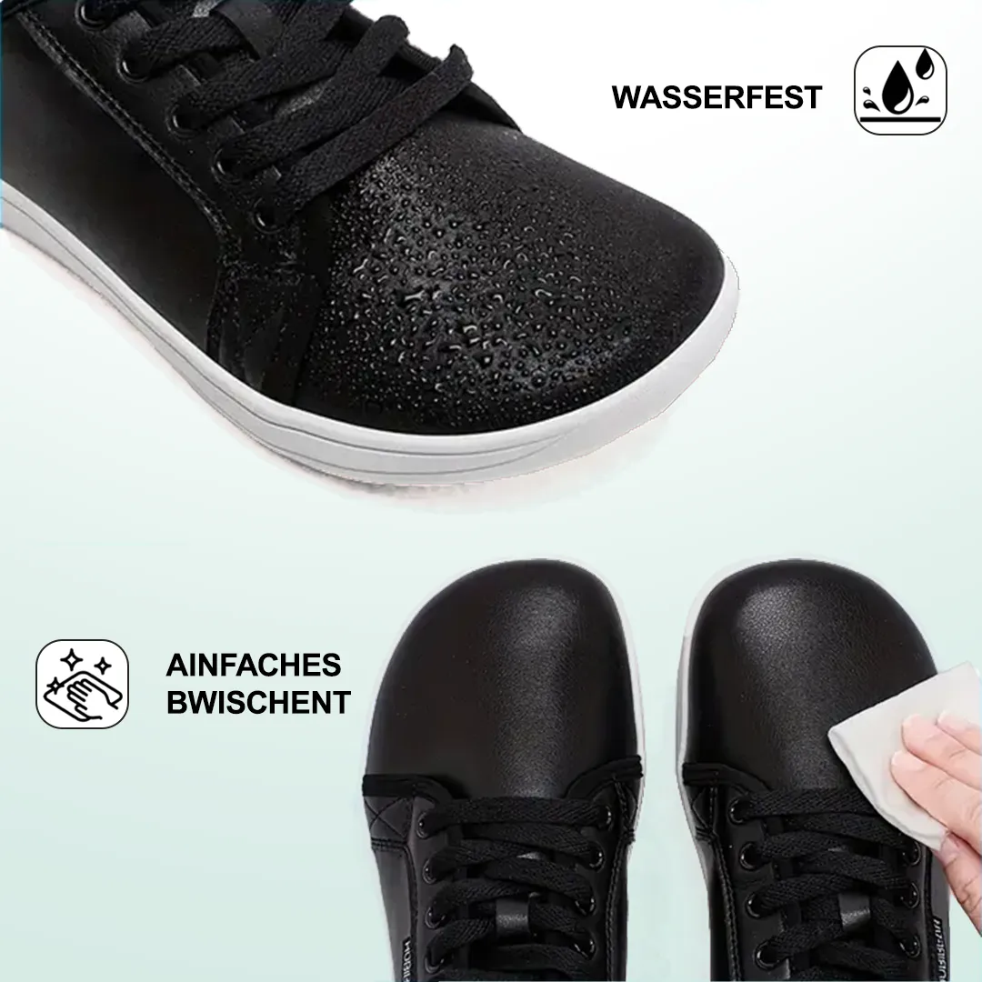 Lorry Vamp Barfuschuhe Leder Schwarz - Barfuglück und Nackenwohl
