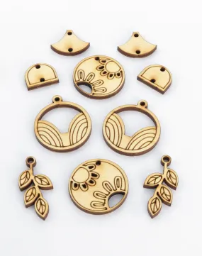 Mod Flowers, Jewelry Pop Outs (1 panel, 10pcs/ea)