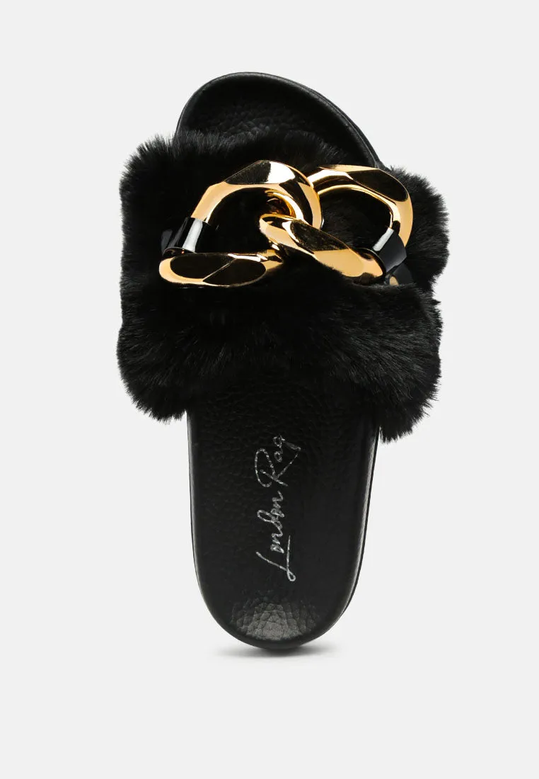 Munks Big Metal Fur Slides