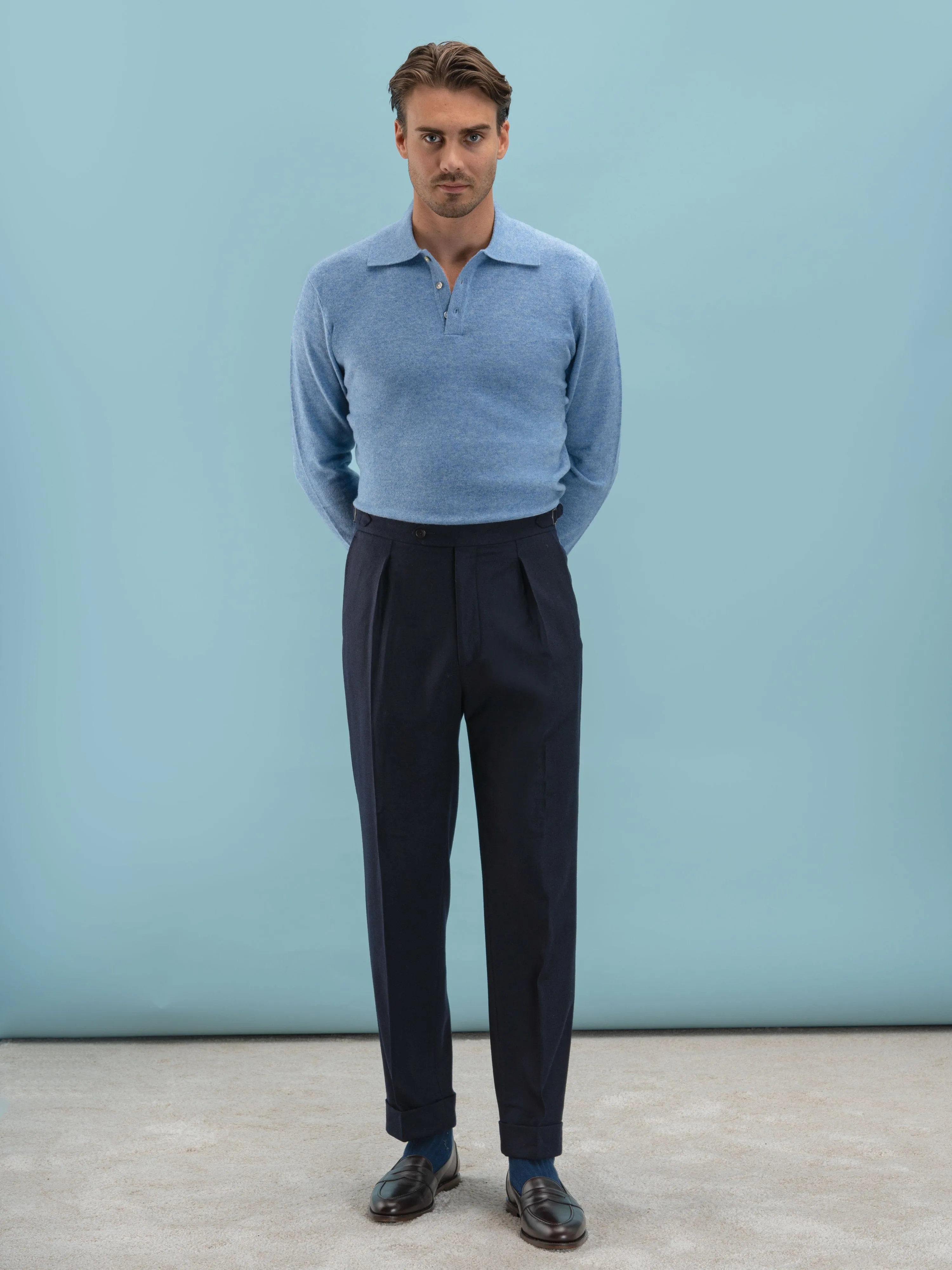 Oscar Knit Blue Cashmere