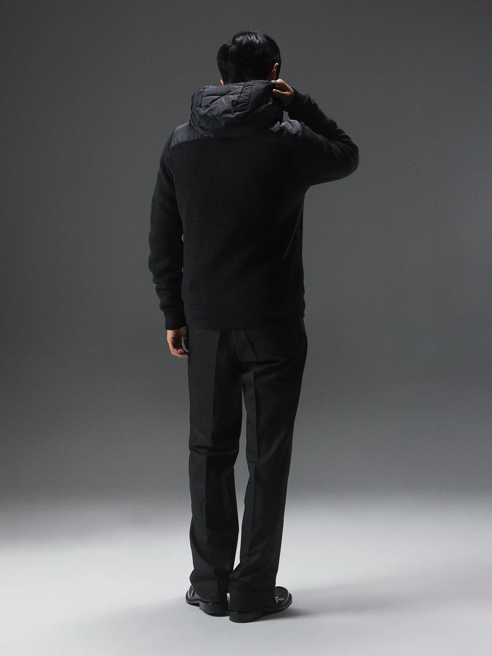 Perry Hybrid Hood Jacket / Black