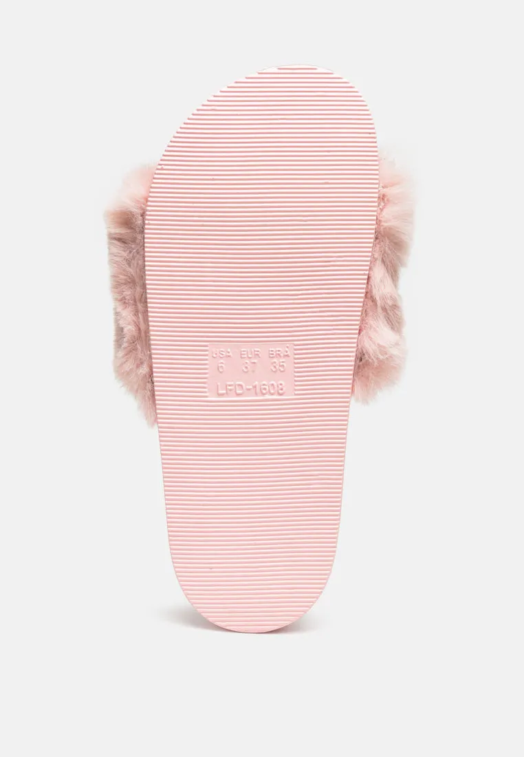 Polyp Acrylic Chain Strap Fur Slides